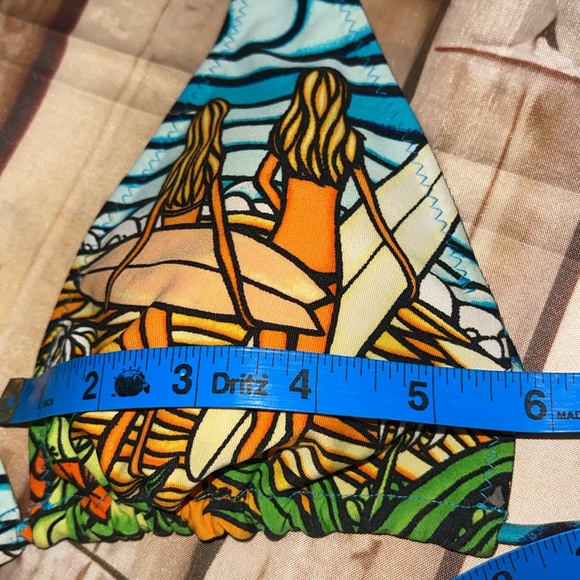 Rip Curl Heather Brown String Bikini Top Siren Surf Sisters - Picture 3 of 6